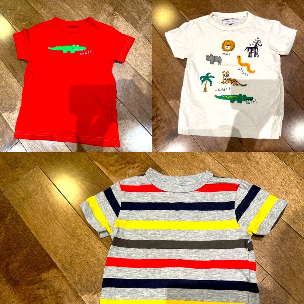 🌸LIKE TO GET 30% OFF🌸 NEXT DIRECT • Lot of 3 Colorful Kids T-Shirt Set